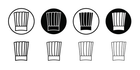 toque icon Black line art vector logo set