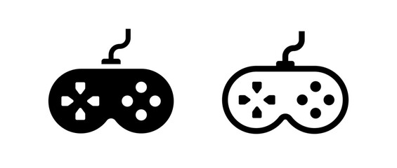 Video game controller icons. Gamepad vector icons. Joystick symbols.
