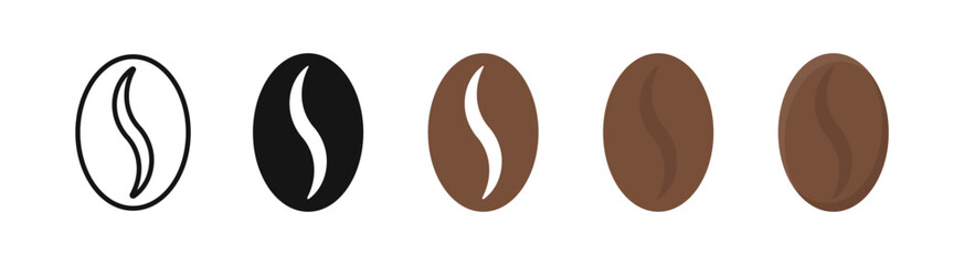 Coffee bean. Coffee bean vector icons. Coffee