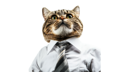 Business cat dressed for a corporate meeting