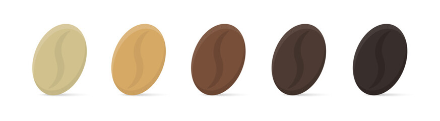Coffee beans. Coffee beans illustration. Coffee bean vector icons. Coffee