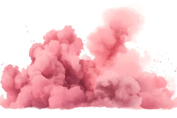 Fototapeta premium A soft pink smoke cloud swirling, creating a dreamy and abstract atmosphere.