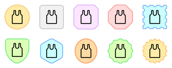 Editable sleeveless shirt vector icon. Clothing, fashion, apparel. Part of a big icon set family. Perfect for web and app interfaces, presentations, infographics, etc