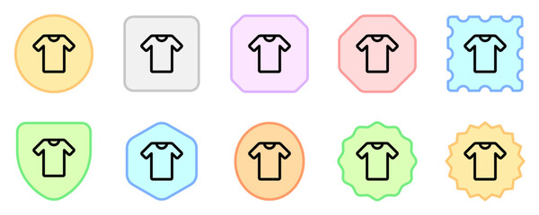 Editable t-shirt vector icon. Clothing, fashion, apparel. Part of a big icon set family. Perfect for web and app interfaces, presentations, infographics, etc