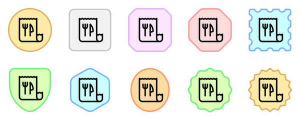 Editable restaurant bill, invoice vector icon. Part of a big icon set family. Perfect for web and app interfaces, presentations, infographics, etc