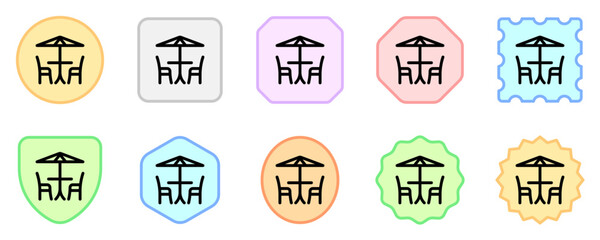 Editable outdoor seat vector icon. Cafe, coffee shop, restaurant, drink, beverages. Part of a big icon set family. Perfect for web and app interfaces, presentations, infographics, etc