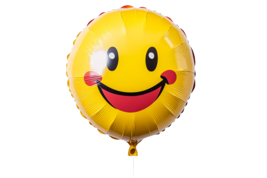Bright yellow smiley balloon for festive occasions