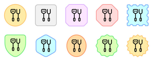 Editable spatula, bbq fork vector icon. Part of a big icon set family. Perfect for web and app interfaces, presentations, infographics, etc
