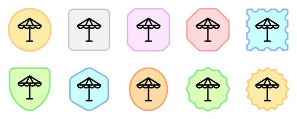 Editable parasol, umbrella vector icon. Part of a big icon set family. Perfect for web and app interfaces, presentations, infographics, etc