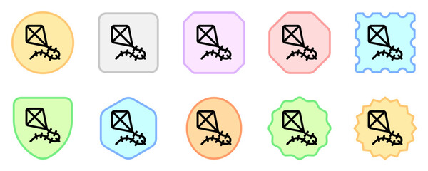 Editable flying kite vector icon. Part of a big icon set family. Perfect for web and app interfaces, presentations, infographics, etc