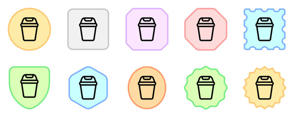 Editable trash bin vector icon. Part of a big icon set family. Perfect for web and app interfaces, presentations, infographics, etc