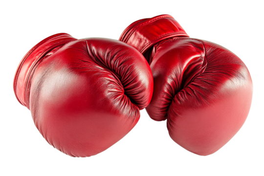 Red boxing gloves on display for training sessions
