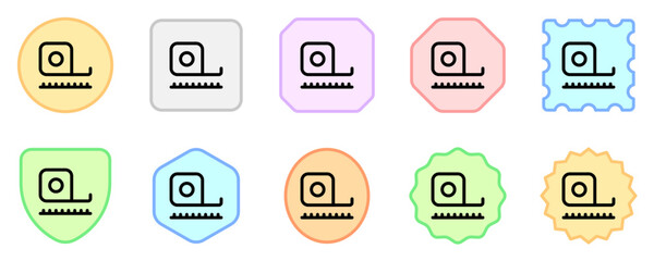 Editable measuring tape vector icon. Property, real estate, construction, mortgage, interiors. Part of a big icon set family. Perfect for web and app interfaces, presentations, infographics, etc