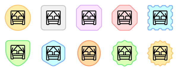 Editable canopy bed vector icon. Part of a big icon set family. Perfect for web and app interfaces, presentations, infographics, etc