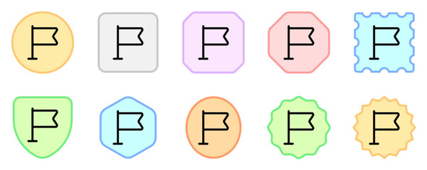 Editable flag, mark vector icon. Map, location, navigation. Part of a big icon set family. Perfect for web and app interfaces, presentations, infographics, etc
