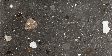 Fototapeta premium Dark Grey Terrazzo Surface Texture