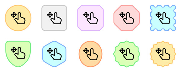 Editable one finger move vector icon. Part of a big icon set family. Perfect for web and app interfaces, presentations, infographics, etc