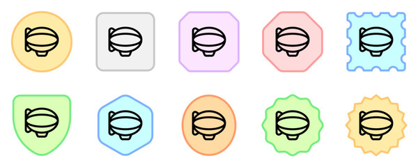 Editable zeppelin vector icon. Vehicles, transportation, travel. Part of a big icon set family. Perfect for web and app interfaces, presentations, infographics, etc © Totto House