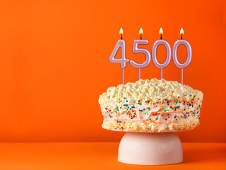 Number of followers or likes - Candle number 4500