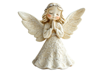 Angel figurine in prayer pose