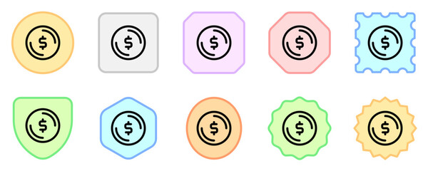 Editable dollar coin vector icon. Part of a big icon set family.  Finance, business, investment, accounting. Perfect for web and app interfaces, presentations, infographics, etc