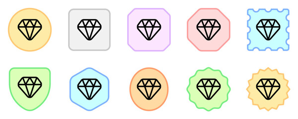 Editable diamond vector icon. Part of a big icon set family. Finance, business, investment, accounting. Perfect for web and app interfaces, presentations, infographics, etc