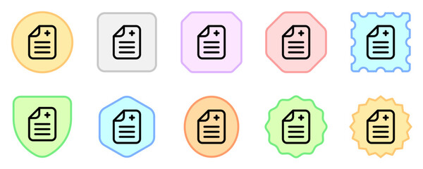 Editable medical record vector icon. Part of a big icon set family. Perfect for web and app interfaces, presentations, infographics, etc