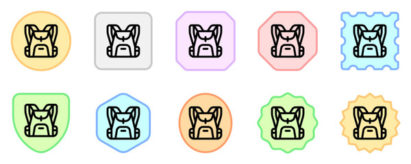 Editable rucksack, backpack vector icon. Part of a big icon set family. Perfect for web and app interfaces, presentations, infographics, etc