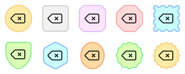 Editable delete, backspace vector icon. Part of a big icon set family. Perfect for web and app interfaces, presentations, infographics, etc
