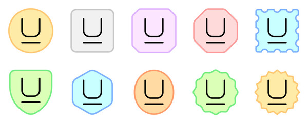 Editable underline text format vector icon. Part of a big icon set family. Perfect for web and app interfaces, presentations, infographics, etc