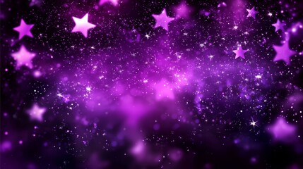 Fototapeta premium Create a captivating atmosphere with this purple star-filled backdrop.