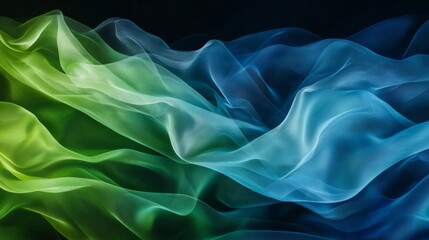 Fototapeta premium Green Blue Digital Fabric Waves 2