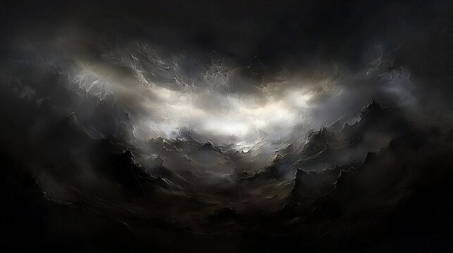 Abyssal Radiance, An Ethereal Convergence of Darkness and Illumination