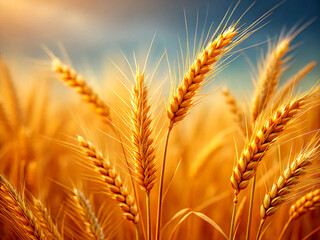 field of wheat. wheat, field, agriculture, crop, cereal, grain, nature, farm, plant, summer, sky, yellow, harvest, golden, food, rye, ear, gold, corn, ripe, rural, grass, bread, blue, barley