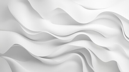 White Abstract Wave Pattern Minimalist Design