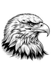 Vector Illustration of a Bald Eagle Head