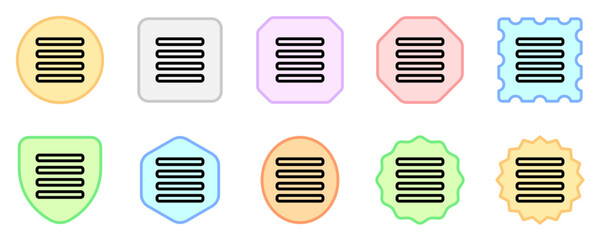 Editable vector list view icon. Part of a big icon set family. Perfect for web and app interfaces, presentations, infographics, etc