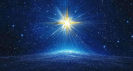 Obraz premium Beautiful Starry Sky Featuring the Star of Jesus