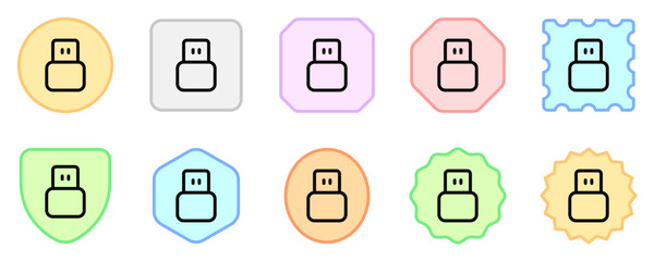 Editable vector usb plug icon. Part of a big icon set family. Perfect for web and app interfaces, presentations, infographics, etc