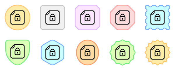 Editable vector password protected file icon. Part of a big icon set family. Perfect for web and app interfaces, presentations, infographics, etc