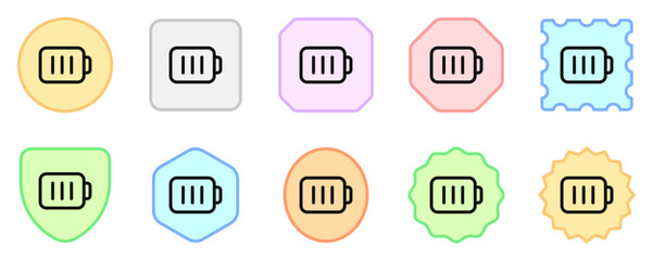 Editable vector battery icon. Part of a big icon set family. Perfect for web and app interfaces, presentations, infographics, etc
