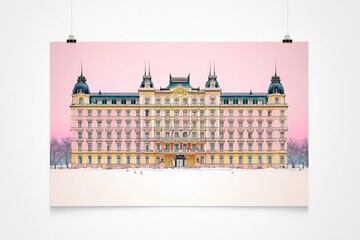 Elegant White Background Featuring The Grand Budapest Hotel