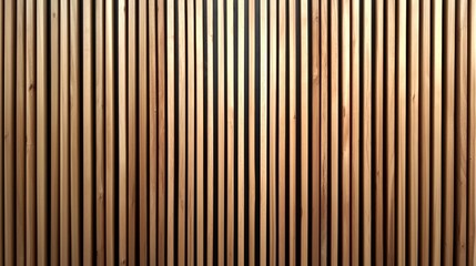 Obraz premium Wooden wall background featuring vertical slats for a rustic aesthetic.