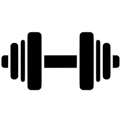 Dumbbell logo silhouette