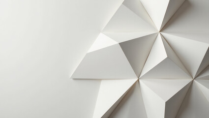 Geometric Paper Wall Installation &ndash; A dynamic wall installation combining geometric paper shapes and clean lines to form an eye-catching eco-friendly art piece.