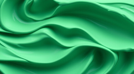 Obraz premium Fluidity in verdant shades, an abstract representation of movement