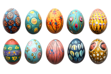 Decorative eggs in a vibrant pattern