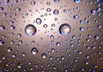 water drops on glass