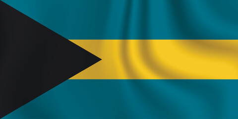 Fototapeta premium Flag of Bahamas. National symbol in official colors. Template icon. Abstract vector background.
