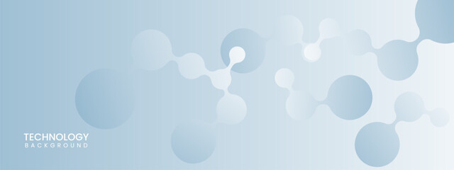 White blue light technology vector background with abstract connected dots